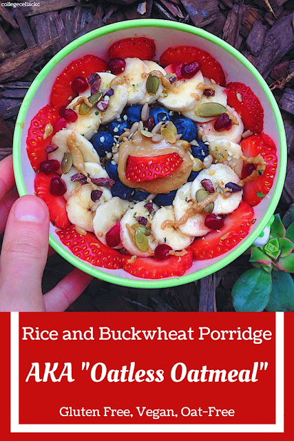 Gluten Free and Vegan Buckwheat and Rice Porridge (aka "Oatless Oatmeal)