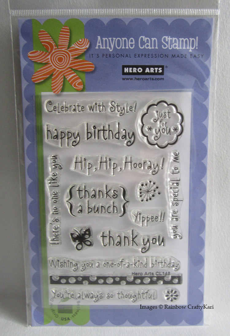 to Rainbow Craftykari Blog Hero Arts Cling and Clear Stamps