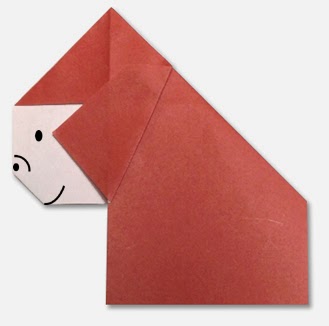 Hướng dẫn cách gấp con khỉ đột Gorilla bằng giấy đơn giản - Xếp hình Origami với Video clip 