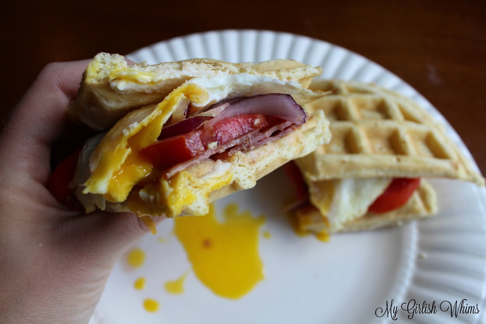 Savory One Carb Waffle Sandwich My Girlish Whims
