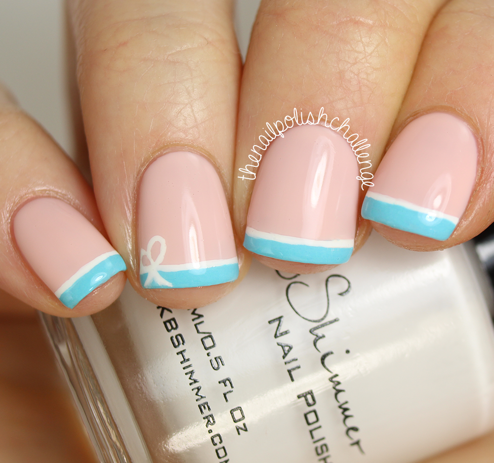 Wedding Wednesday: Blue Bow French Manicure | The Nail Polish Challenge ...