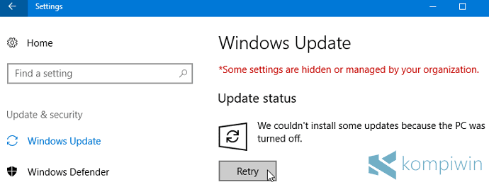 pause windows update