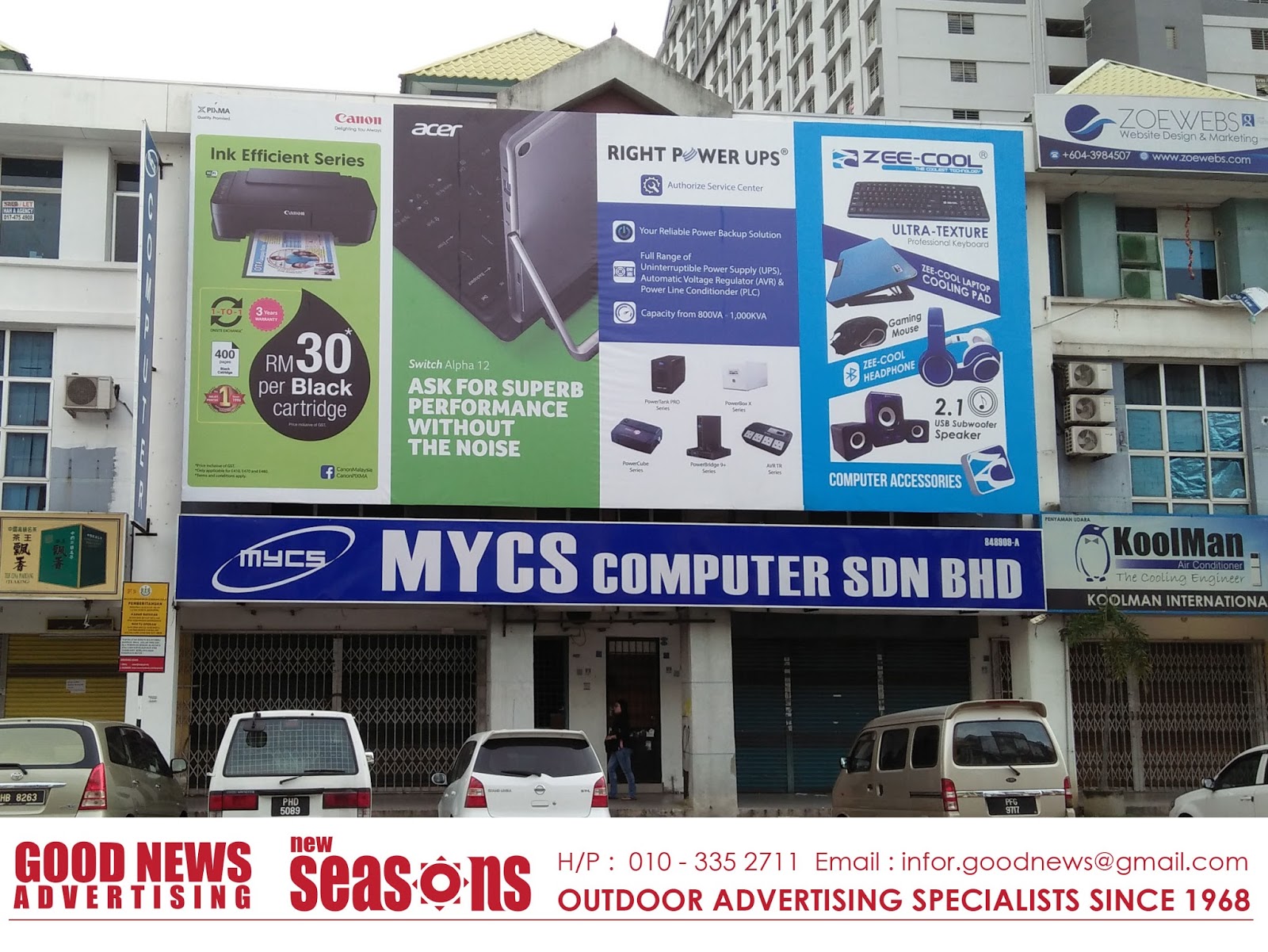Good News Advertising Bunting Signboard Flyer Sticker Printing Billboard Designing Printing Installation For Mycs