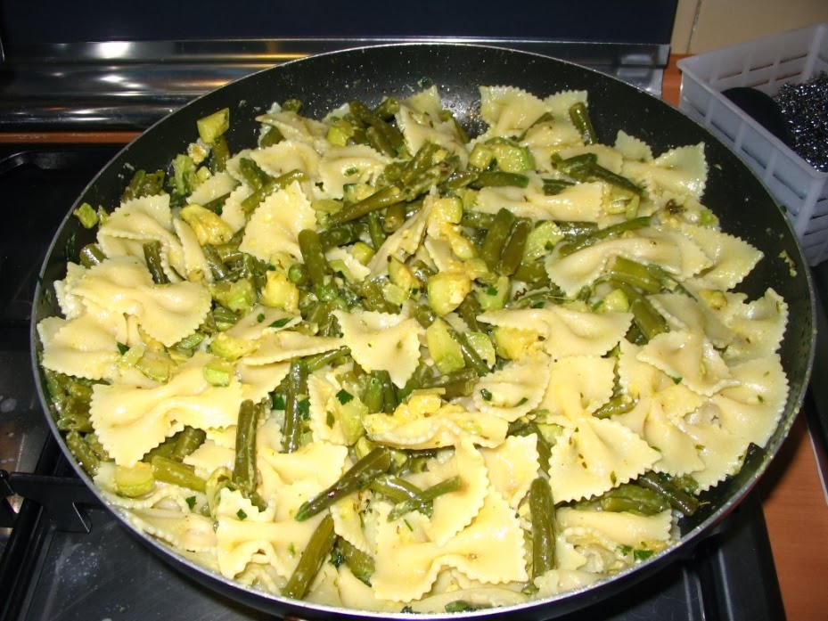 farfalle zucchine e fagiolini