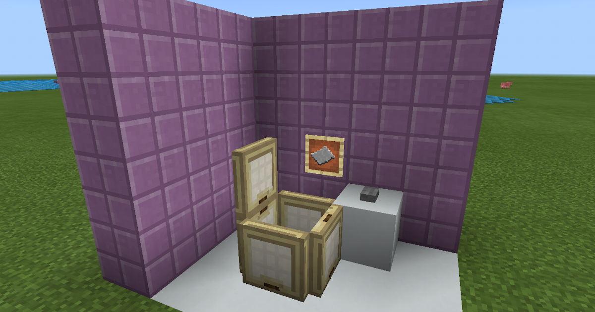 minecraft pe making a professional toilet