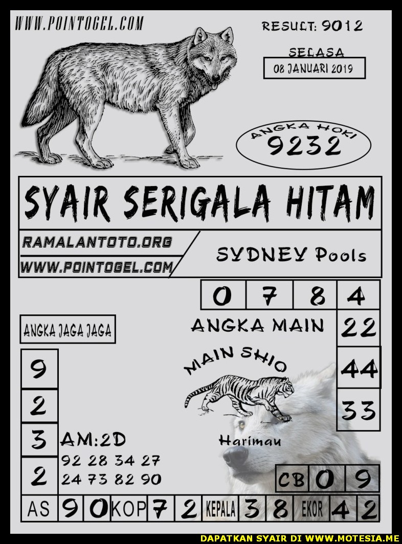 Syair SD Selasa 8 Januari 2019 GOsyair SEDIA KODE SYAIR