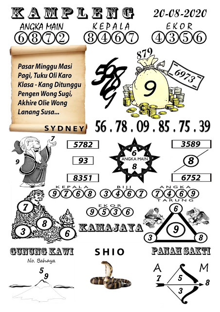 Prediksi Syair Sydney 20 Agustus 2020 Syair Togel Sdy Pangkalantoto Prediksi Syair Sydney 20 Agustus 2020 Syair Togel Sdy Pangkalantoto