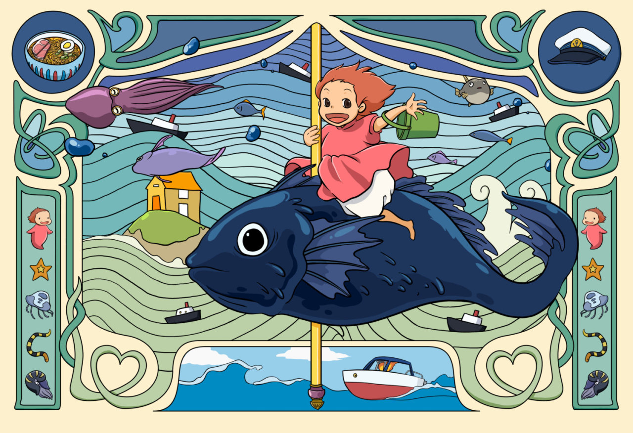 Film d'animation « Ponyo sur la falaise »