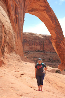 Meagan in front of Corona Arch