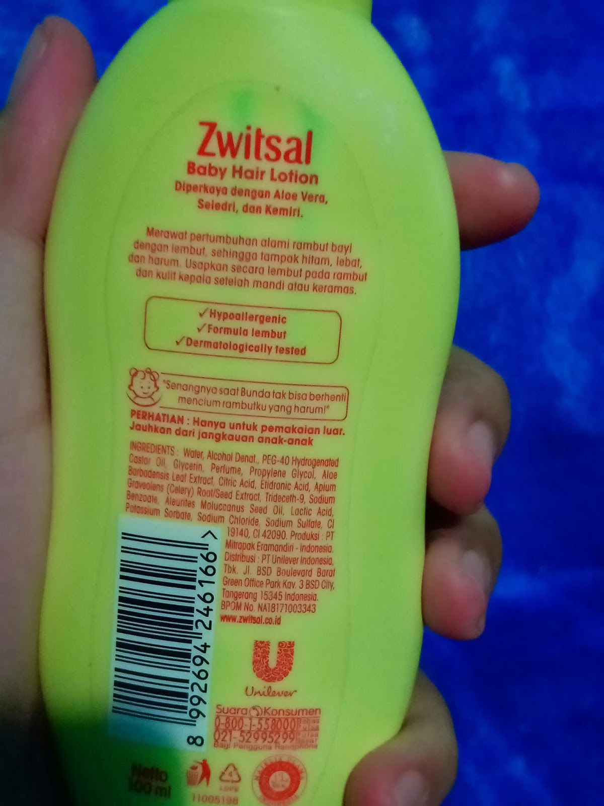 Review Zwitsal Hair Lotion Kemiri April 2019