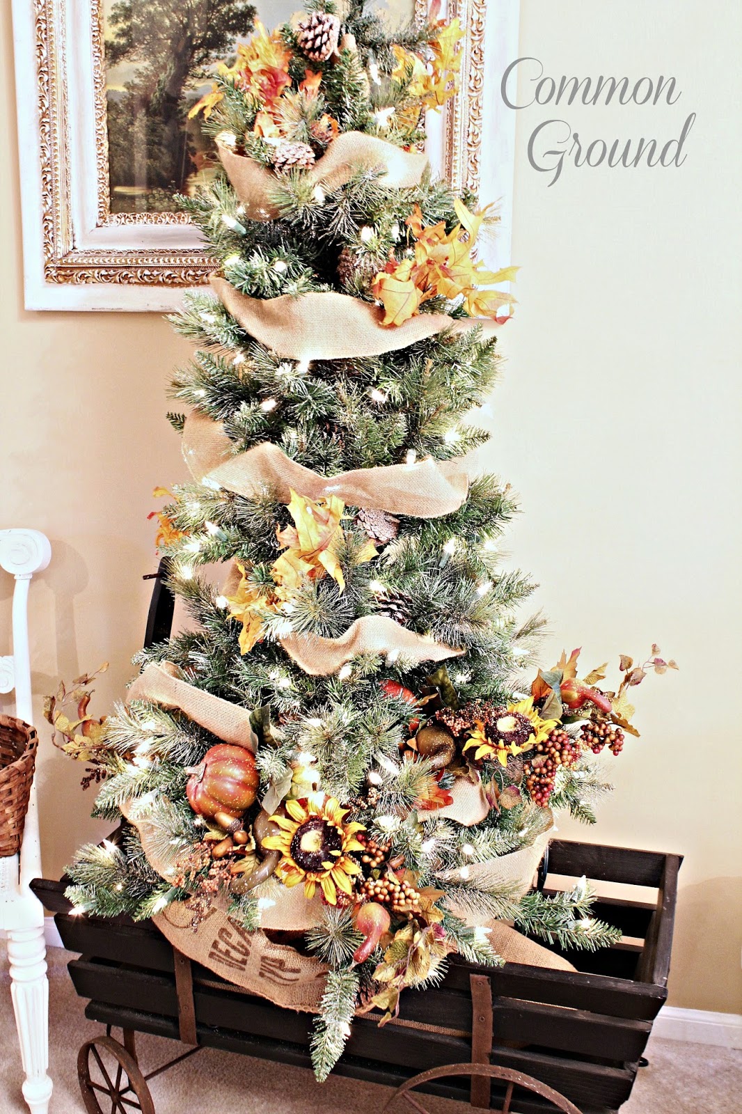 common ground Transitional Autumn Tree and a Christmas Home Tour Link