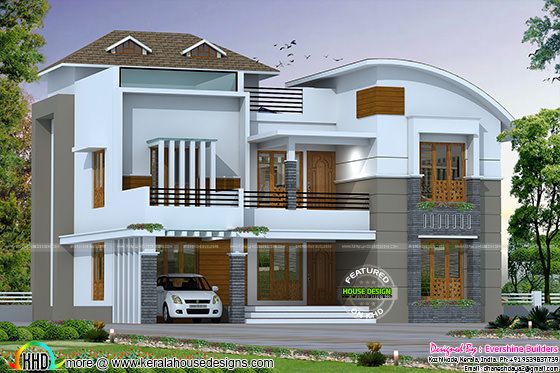 Mixed roof contemporary home 2926 sq-ft