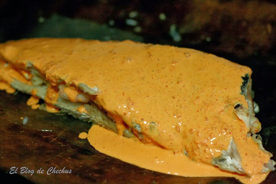 Merluza, Segundos platos, Merluza rellena con crema de pimientos, el blog de chechus, 