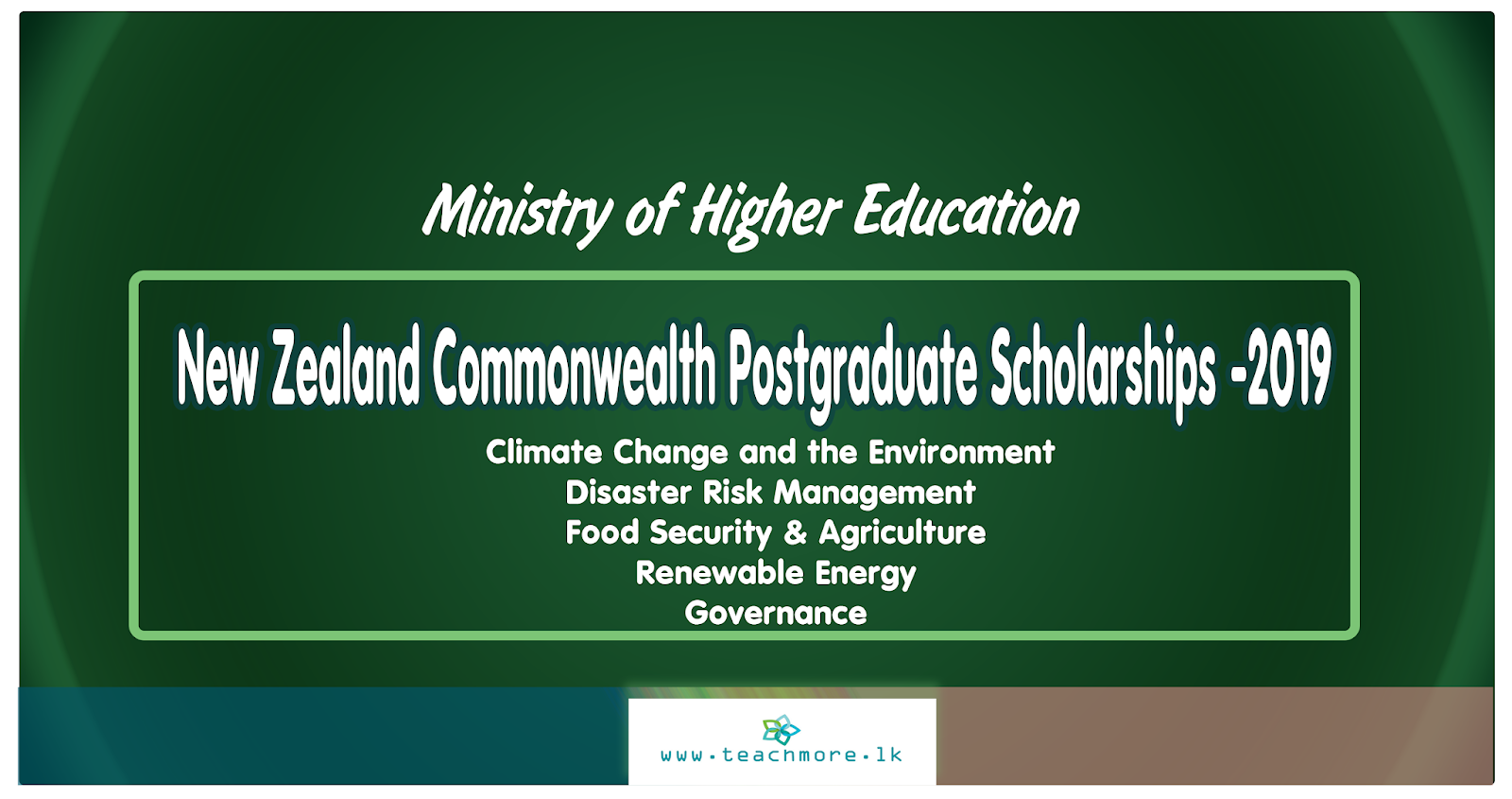New Zealand Commonwealth Postgraduate Scholarships 2019 TeachMore.lk