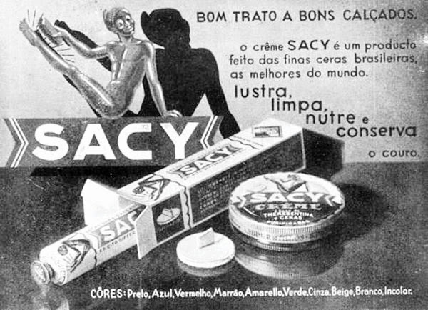 Propaganda do Creme Sacy para calçados veiculada em 1936
