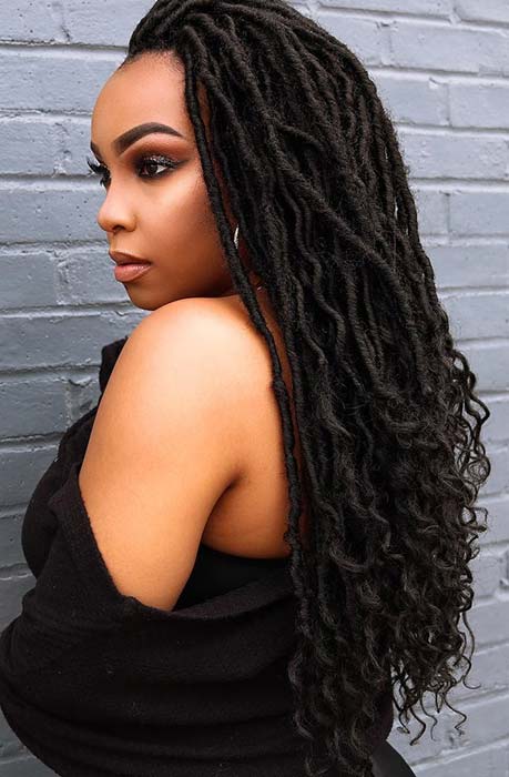 29 Latest Faux Locs Braids Hairstyles For Black Women To