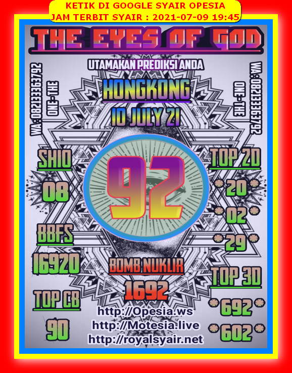 Syair Harian Hk 9 Juli 2021 Kode Syair Sgp Hk Sd Motesia