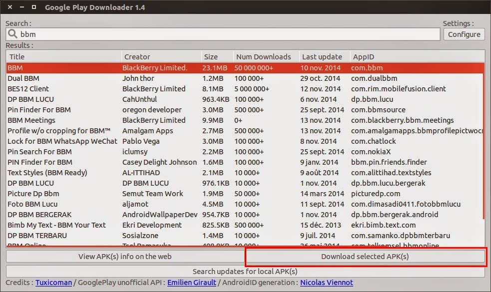 Google play downloader