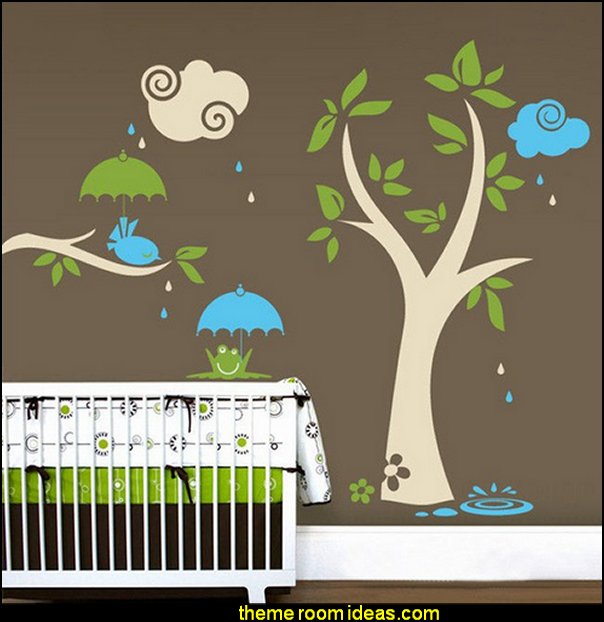 Tree With Bird And Frog Wallpaper - Wall Stickers Tree With Bird And Frog Wallpaper - Wall Stickers