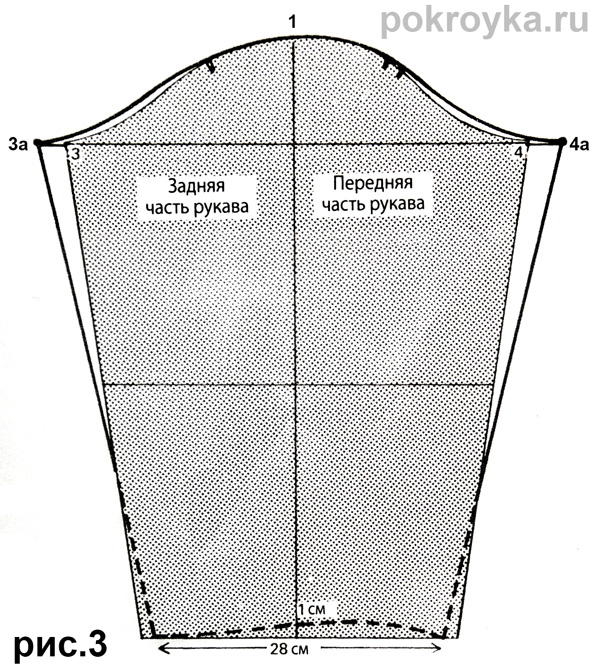Построение выкройки домашнего халата с отложным воротником