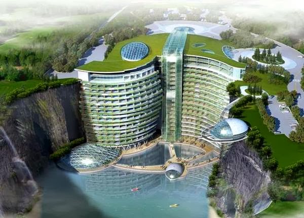 بالصور: فندق تحت الأرض في الصين بحلول 2015