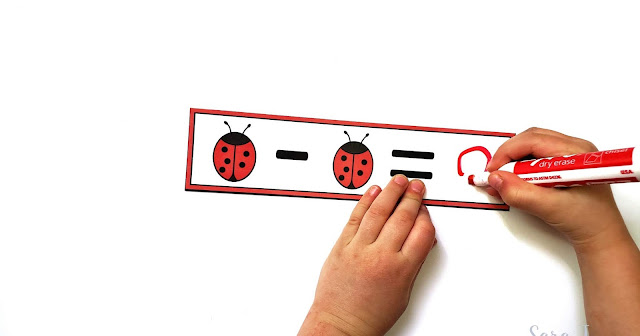 Download your free ladybug subtraction write and wipe cards here. These make the perfect subtraction fact fluency activities that you can use in your math centers right away. Ideal for first grade but could be used as practice in kindergarten or 2nd grade.