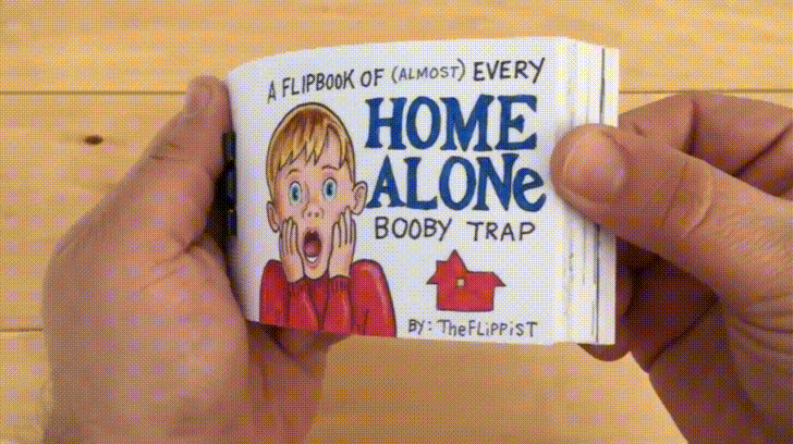 The booby trap scene from Home Alone Flipbook | Kevin – Allein zu Haus Fallen als Daumenkino 