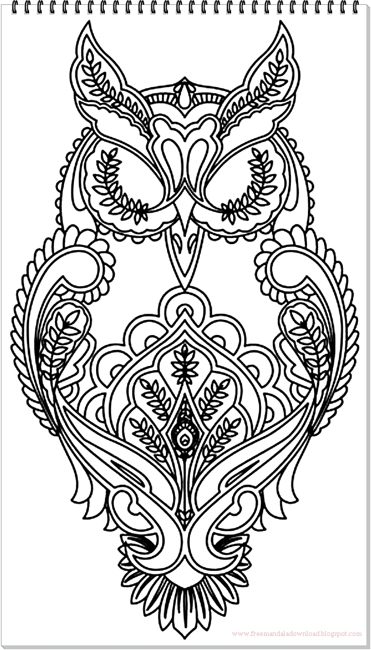 Eulen-Mandala-Owls mandala-Hochwertige Mandala Bilder - Free Mandala
