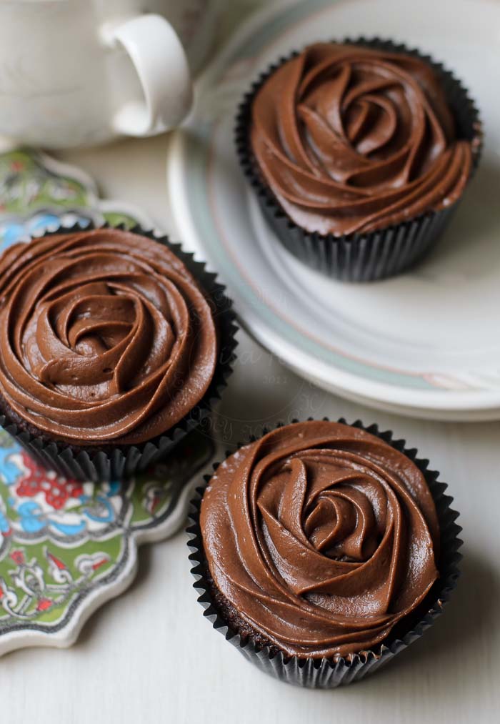 Sour Cream Chocolate Cupcakes