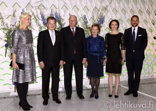 Crown Prince Haakon and Crown Princess Mette-Marit, Finnish President Sauli Niinistö and Mrs. Jenni Haukio