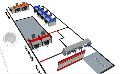 desain meja partisi di solo