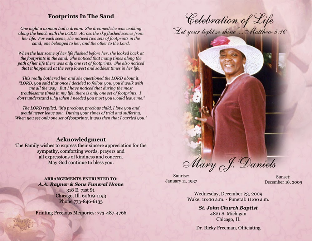 sample obituary wording