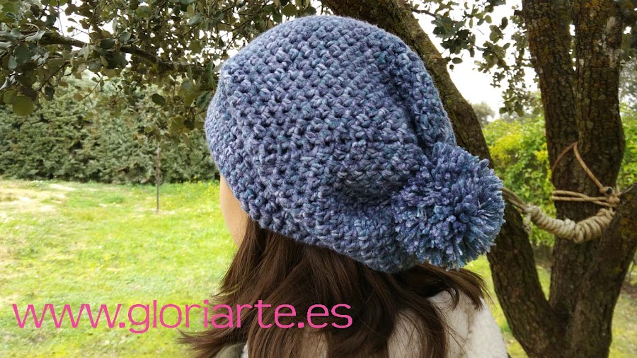 boina caída o slouchy beanie crochet