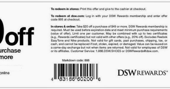 Dsw Printable Coupons May 2018