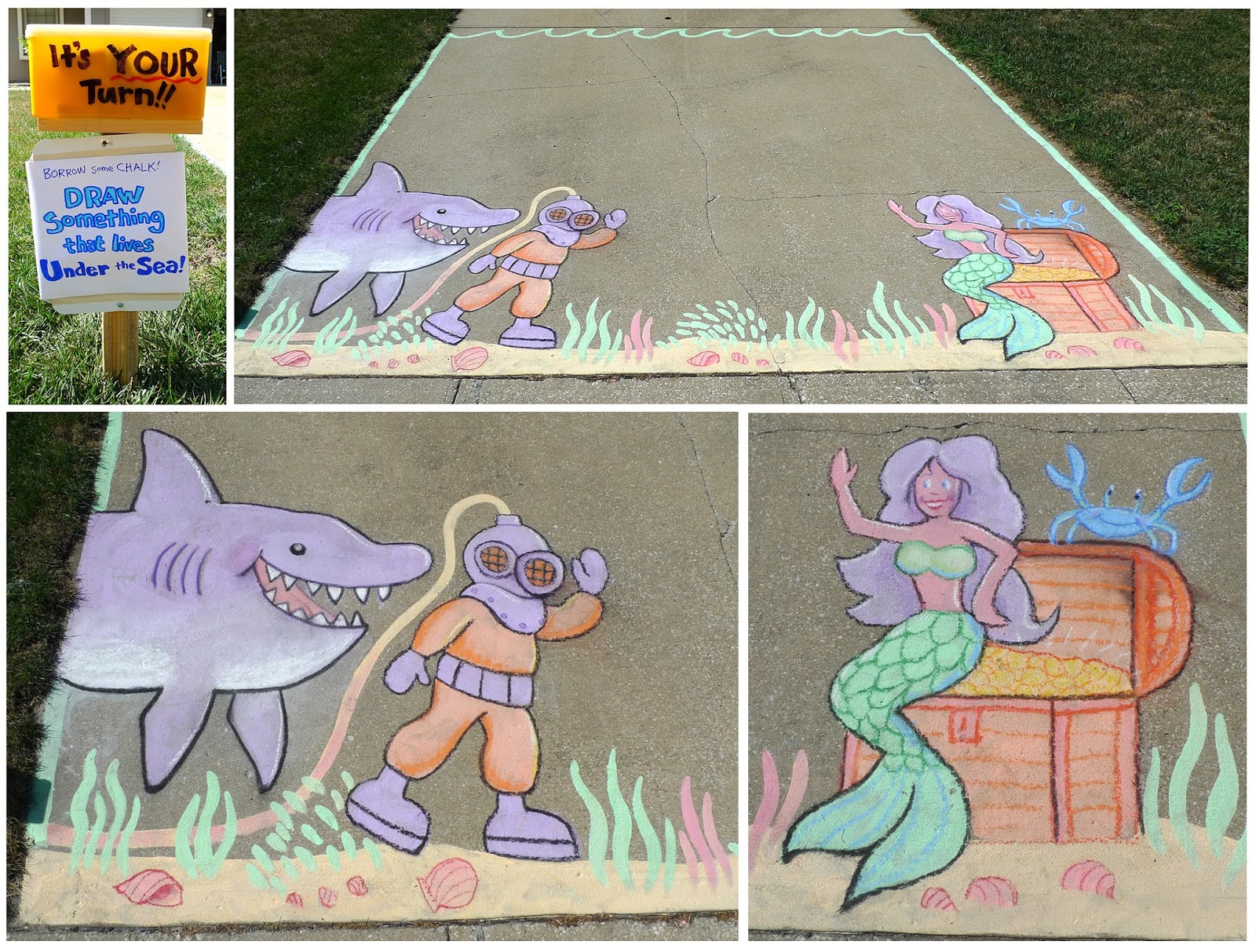 LUDstuff! CHALK ART "Under The Sea"