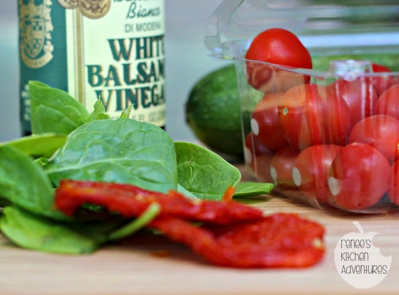 Fresh Ingredients for Tuna Pasta Salad with Balsamic Vinaigrette: #salad #pasta #tuna