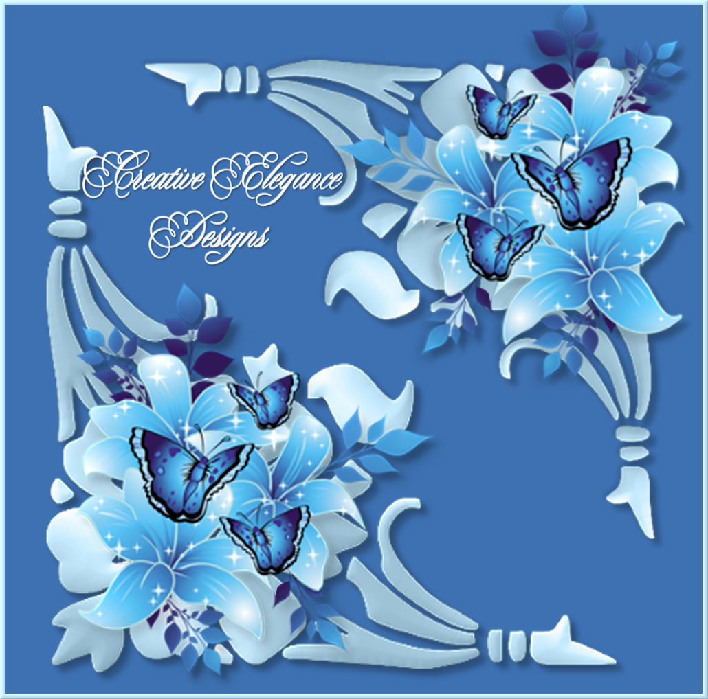 Creative Elegance Designs Blue Corners