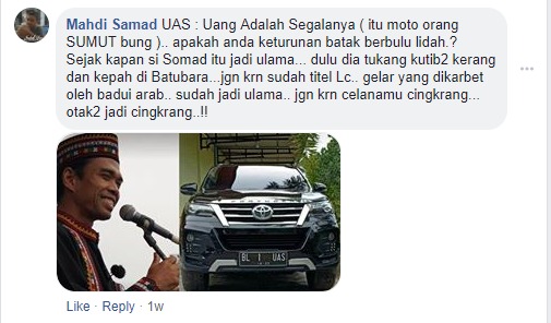 Hati-hati! Banyak Oknum Buat Akun FB Palsu, Akun ini Hina Ustadz Abdul Somad Hati-hati! Banyak Oknum Buat Akun FB Palsu, Akun ini Hina Ustadz Abdul Somad