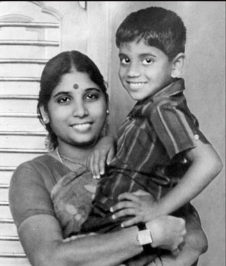 Child Nagarjun with his mother