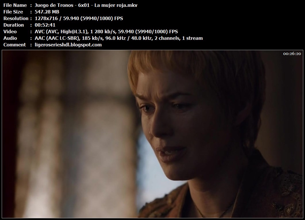 Game Of Thrones (2011) Serie Completa 720p Latino Juego%2Bde%2BTronos%2B-%2B6x01%2B-%2BLa%2Bmujer%2Broja.mkv