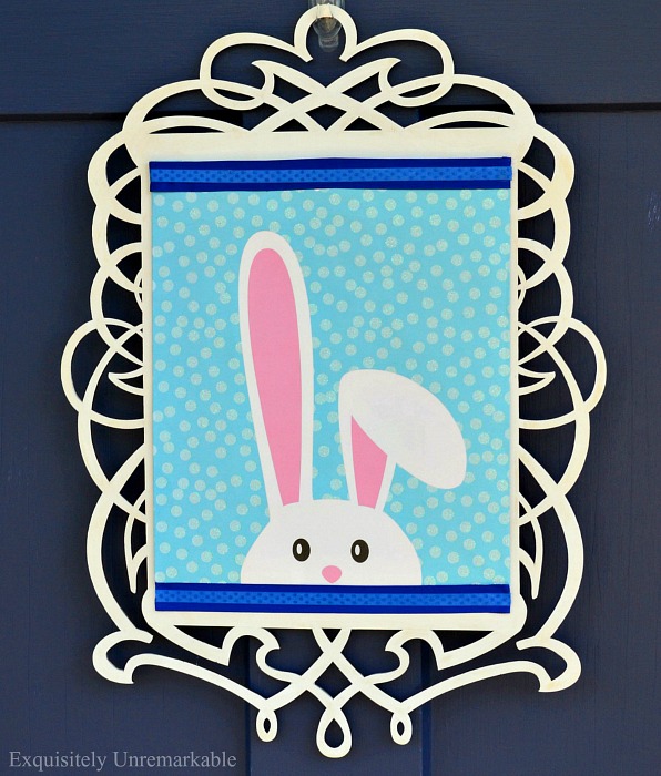 Easter Bunny Paper Bag Front Door Decor DIY