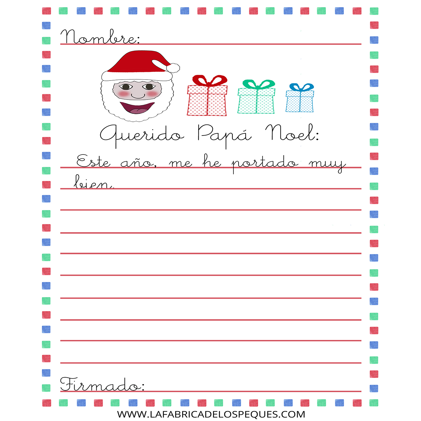 Imprimibles Gratis De Papa Noel Carta E Imagenes La Fabrica De Los Peques
