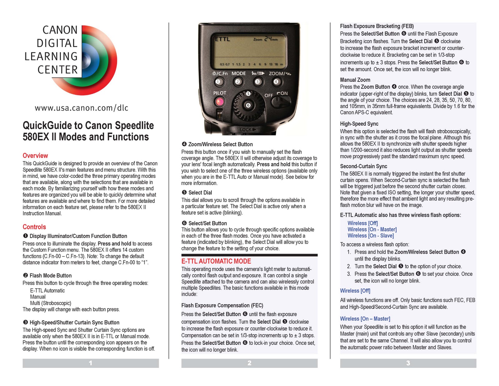FIT Foundations of Color Speedlight (Flash) Instruction Manuals