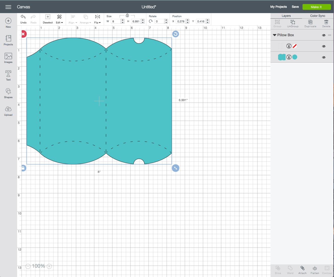 Crafty and Crazy Q DIY Pillow Box Step by Step Tutorial using Cricut Explore