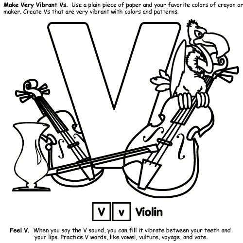 Lista de Palabras con v para colorear | Material para maestros