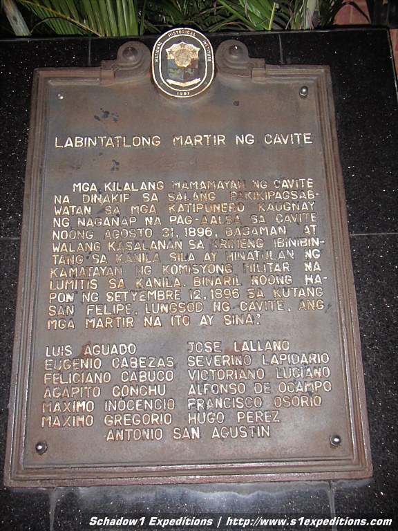 The Thirteen Martyrs of the Philippine Revolution Schadow1 Expeditions A travel and mapping