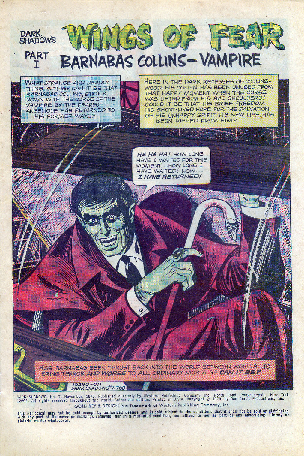 Read online Dark Shadows (1969) comic -  Issue #7 - 3