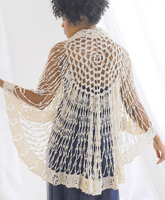 Crochet lace shawl pattern