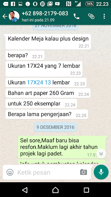 RESPON CETAK KALENDER TAHUN 2017 RESPON CETAK KALENDER TAHUN 2017