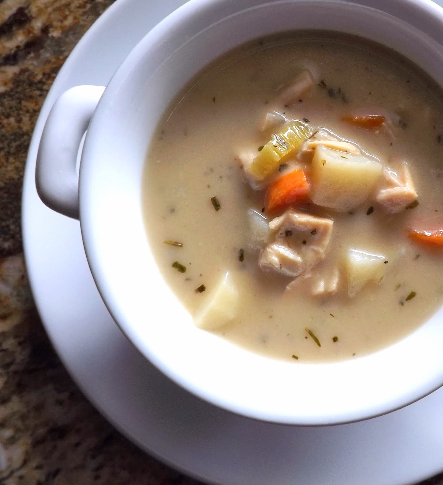 The BakeOff Flunkie Creamy ChickenTarragon Soup